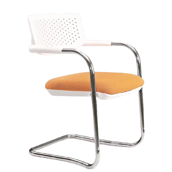 ვიზიტორის სავარძელი Furnee SF119, Visitor Chair, Silver/White ვიზიტორის სავარძელი Furnee SF119, Visitor Chair, Silver/White